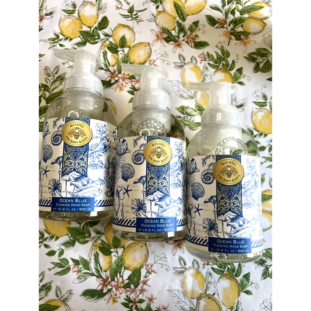 3 Michel Design Works Ocean Blue Foaming Hand Soap Wash with pump